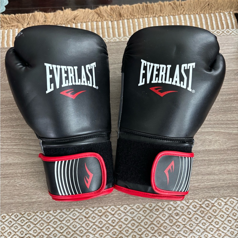 Everlast Black and Red Boxing Gloves